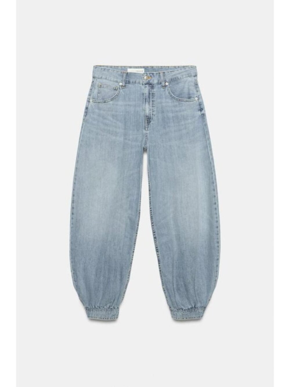 ZARA TRF MID-RISE BALLOON JEANS - Picture 5 of 7